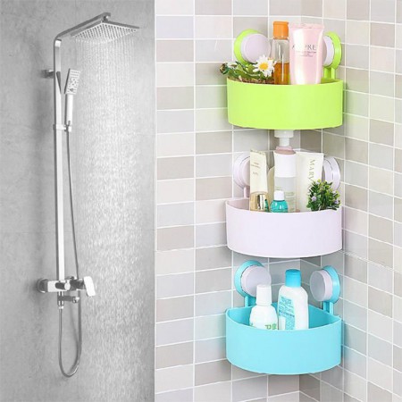PLASTIC CORNER TRIANGLE SHELF(4PC)